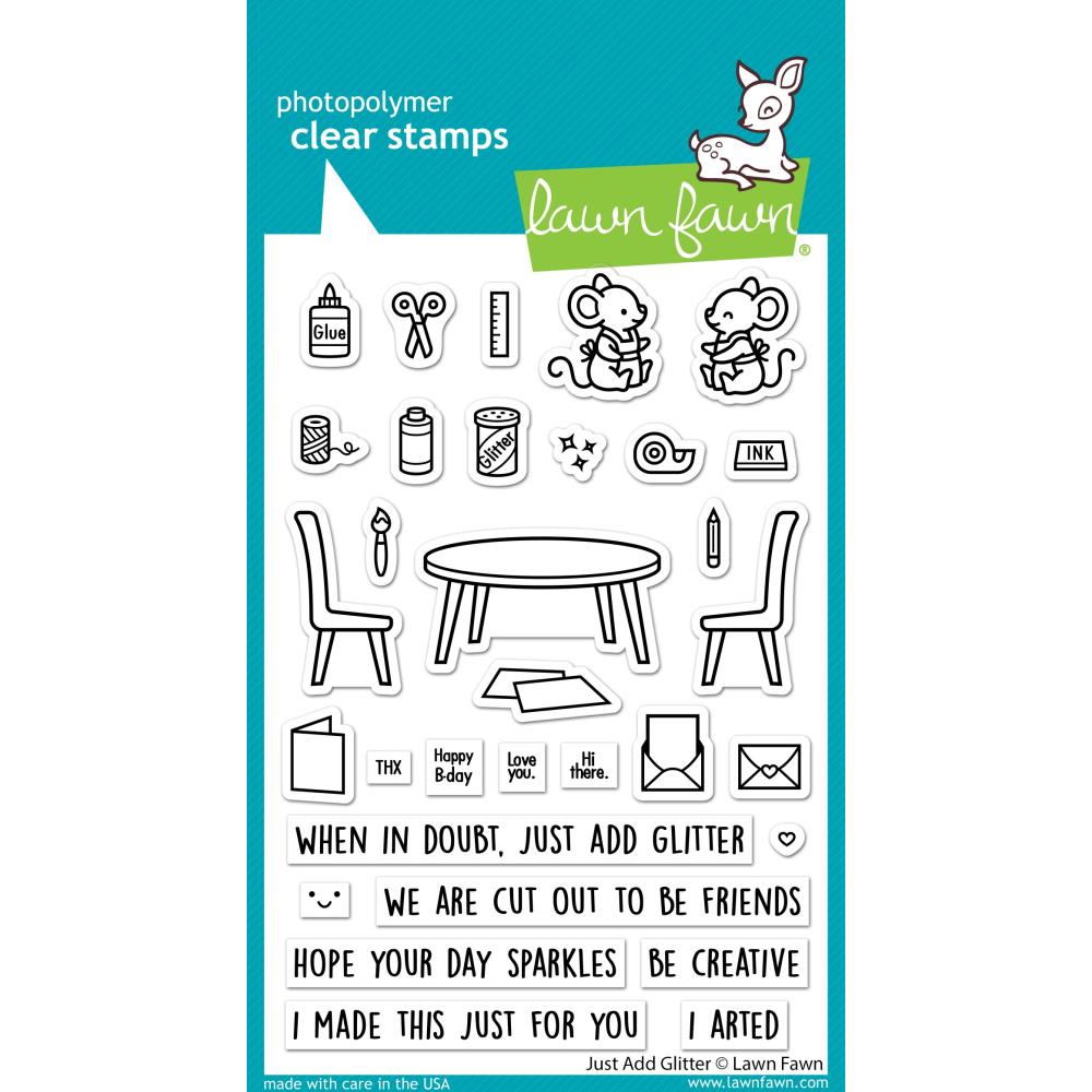 Lawn Fawn - LF2852 Just Add Glitter (stamp set)