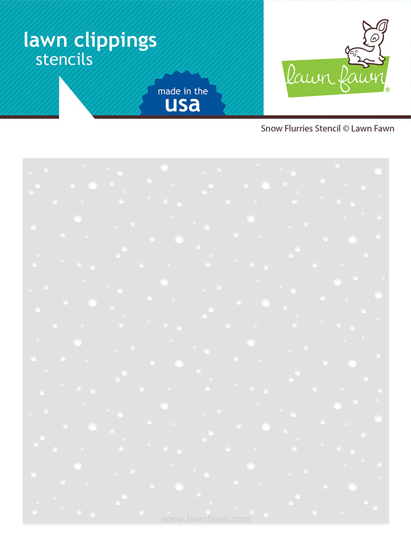 Lawn Fawn - LF2982 Snowflurries Background Stencil