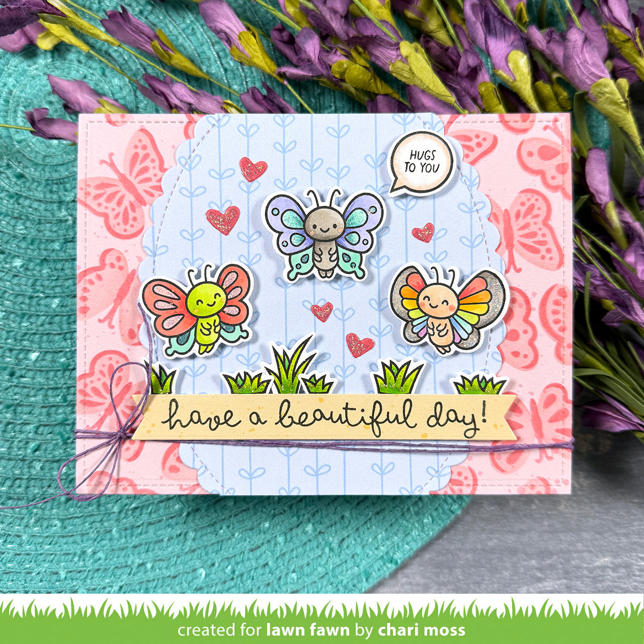 Lawn Fawn - 4024 I Like Big Butterflies (Stamp, die and stencil set)