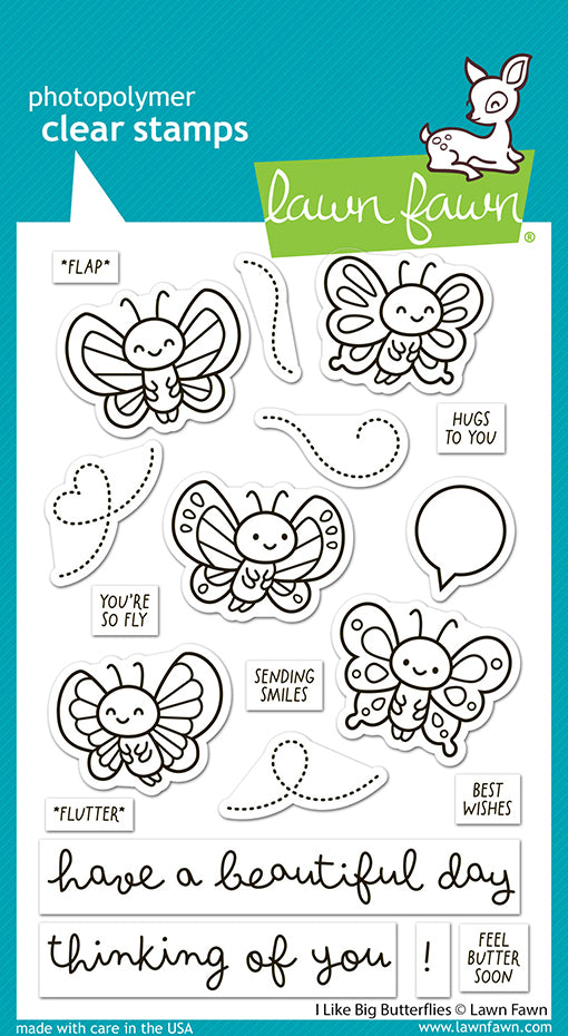 Lawn Fawn - 4024 I Like Big Butterflies (Stamp, die and stencil set)