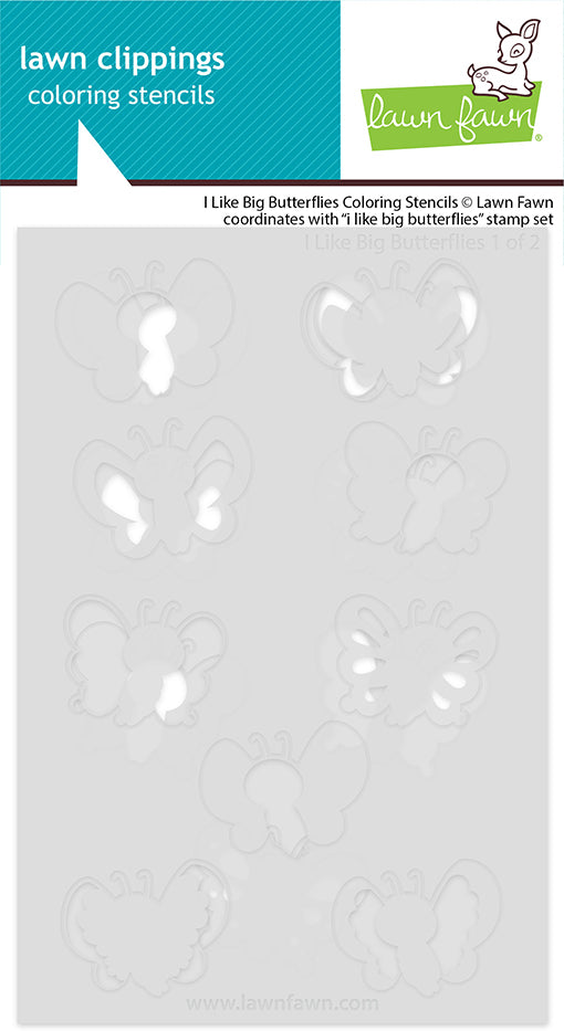 Lawn Fawn - 4024 I Like Big Butterflies (Stamp, die and stencil set)