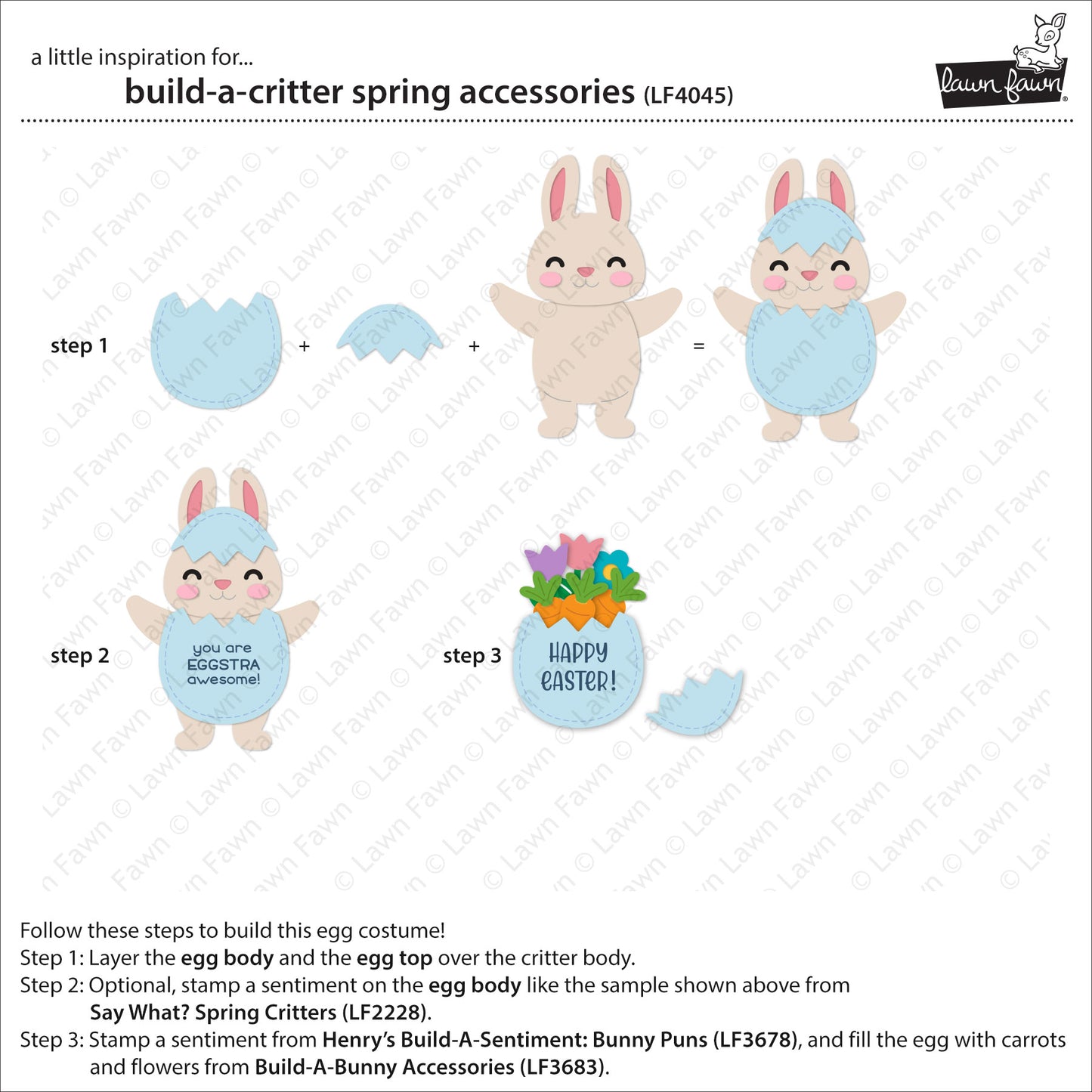 Lawn Fawn - 4045 Build A Critter Spring Accessories