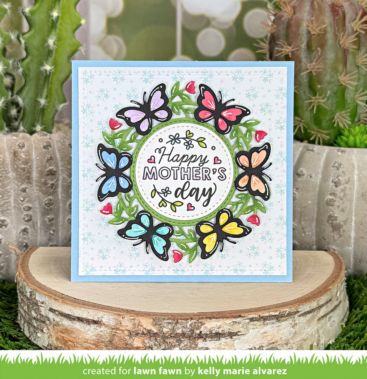 Lawn Fawn - 4046 Magic Iris Butterfly Wreath Add-on