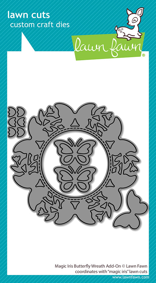 Lawn Fawn - 4046 Magic Iris Butterfly Wreath Add-on