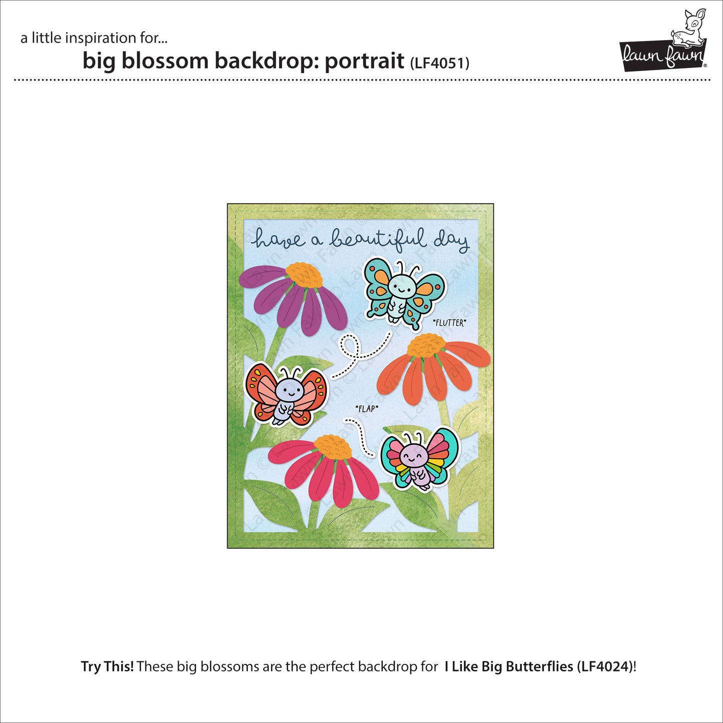 Lawn Fawn - 4051 Big Blossom Backdrop Portrait