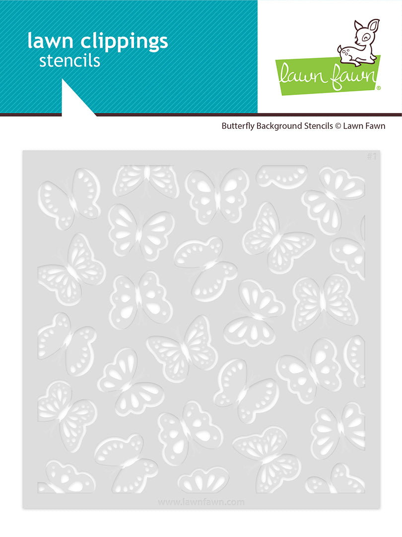 Lawn Fawn - 4053 Butterfly Background Stencil