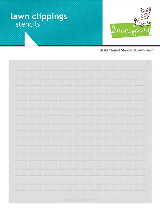 Lawn Fawn - 4054 Basket Weave Stencil