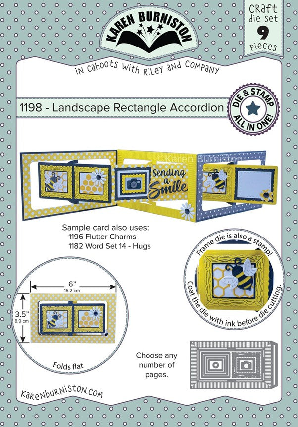 Karen Burniston Die Set - 1172 Iron Fence Pop-up