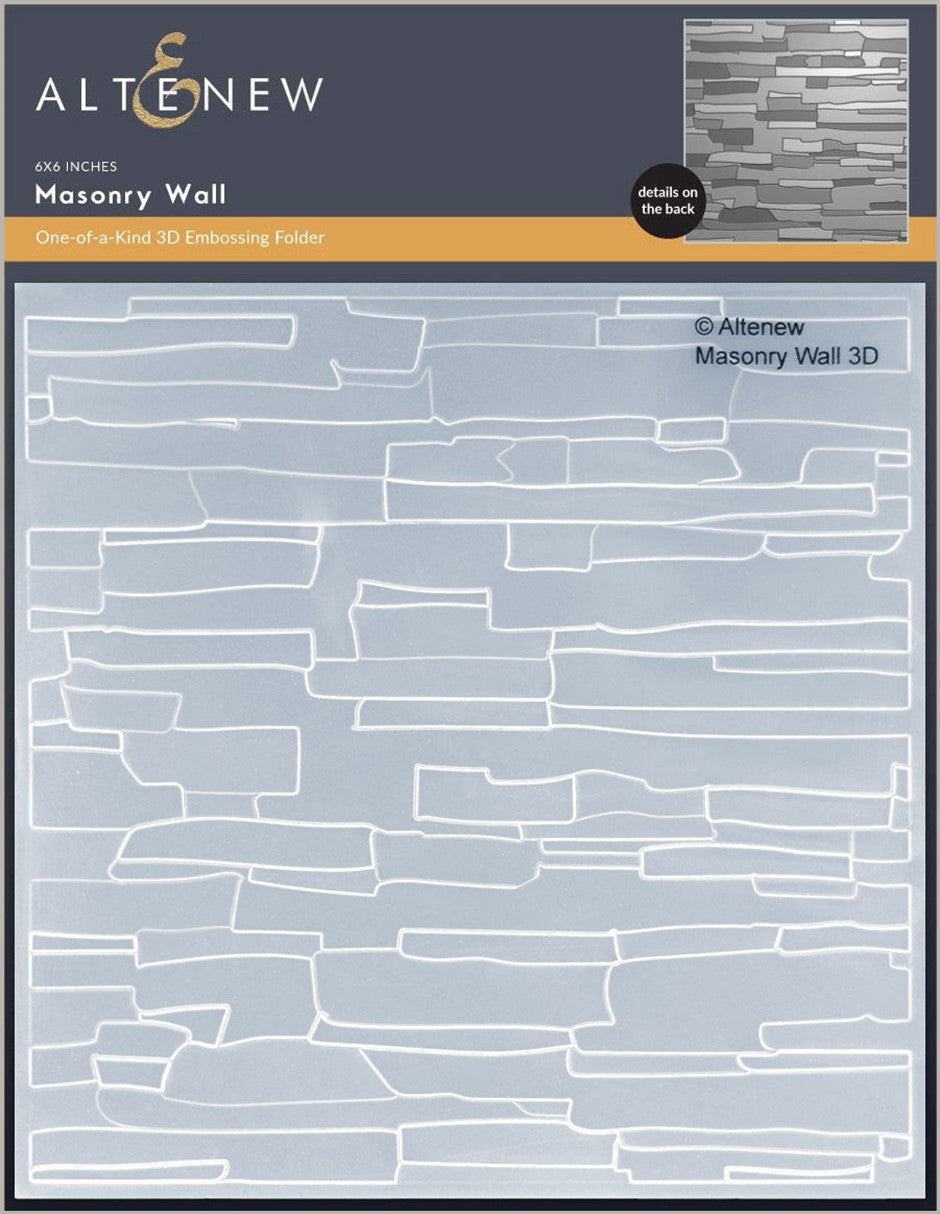 Altenew - Masonry Wall 3D Embossing Folder - out of stock