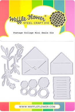 Waffle Flower - Postage Collage Mini Seals Die