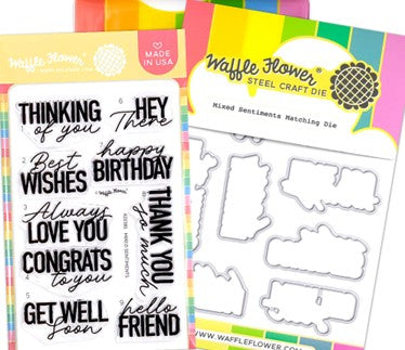 Waffle Flower - Mixed Sentiments (stamp and die set)