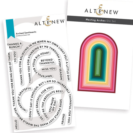 Altenew - Arched Sentiments and Nesting Arches (stamp and die set)...