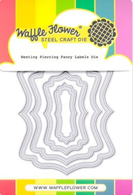 Waffle Flower - Nesting Piercing Fancy Labels (die set)