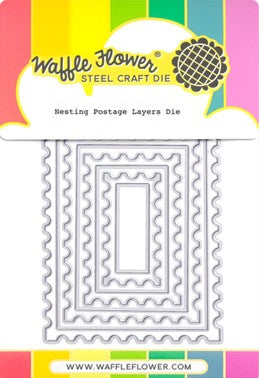 Waffle Flower - Nesting Postage Layers die