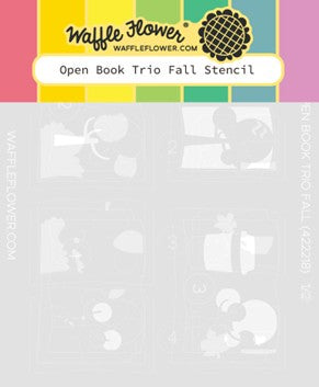 Waffle Flower - Stencil Open Book Trio Fall