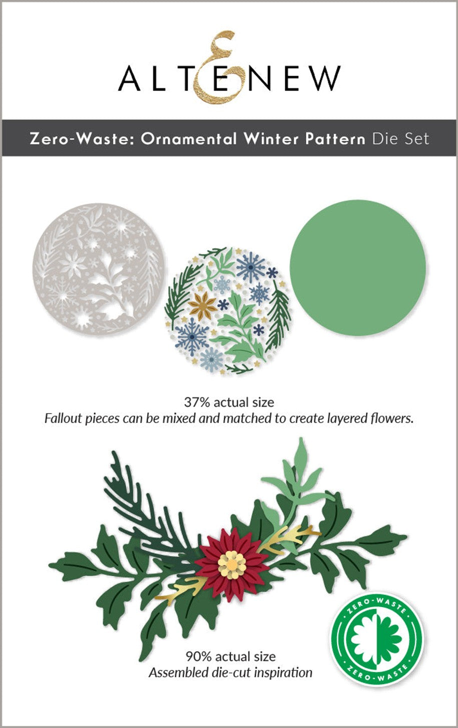 Altenew - Ornamental Winter Die Pattern - Zero Waste