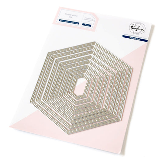 PinkFresh Studio - Nested Hexagons Double Stitch die (PF171ES) - sold out.......