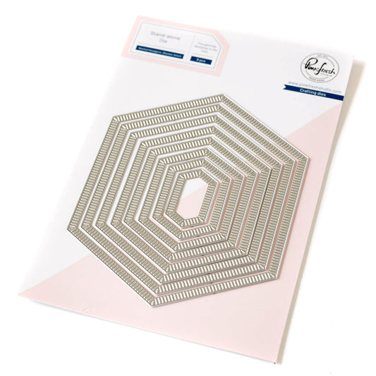 PinkFresh Studio - Nested Hexagons Blanket Stitch die (PF172ES)....sold out