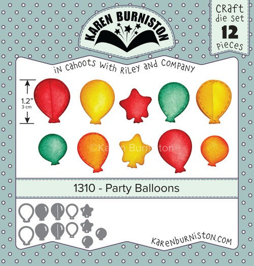Karen Burniston Die Set - 1310 Party Balloons