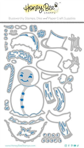 Honey Bee Dies - Lovely Layers Vintage Snowman
