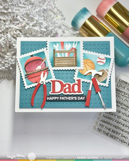 Waffle Flower - Die Print 'Dad' Word