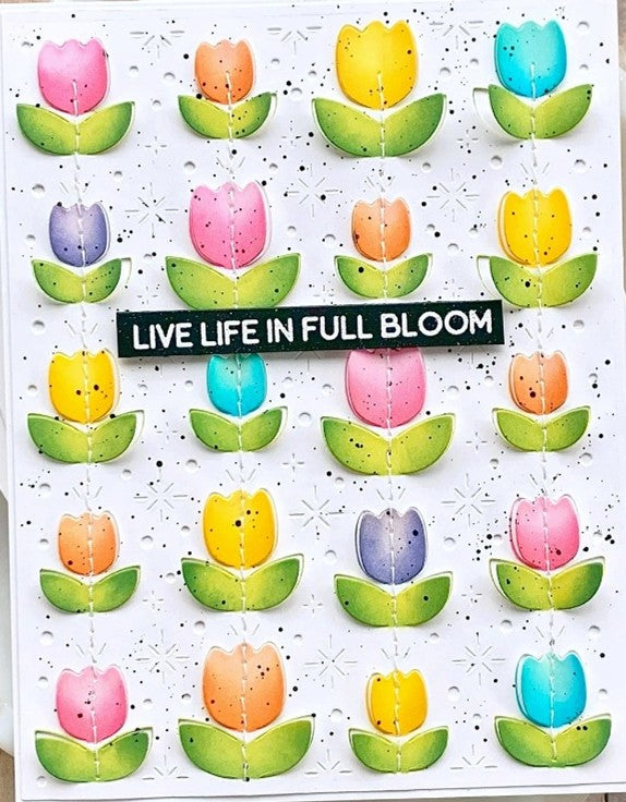 Waffle Flower - Lovely Tulips Stencil Duo