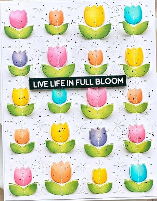 Waffle Flower - Lovely Tulips Stencil Duo