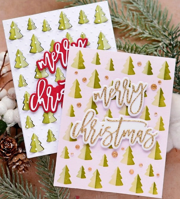 Waffle Flower - Duo-Tone Trees Stencil