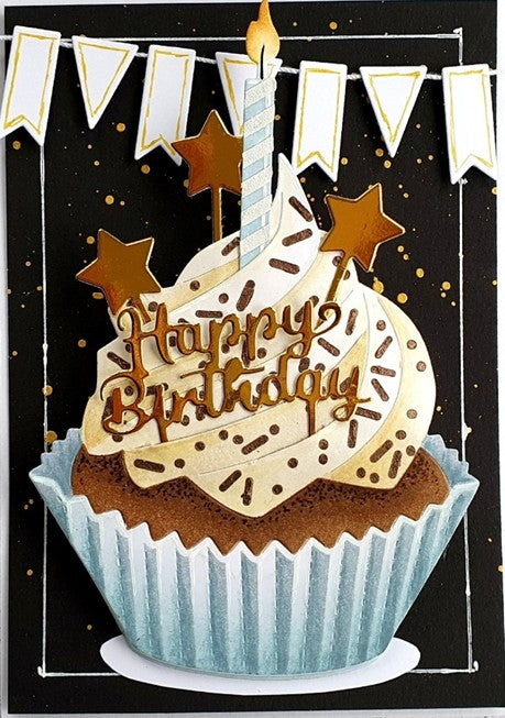 Waffle Flower - Sweet Cupcake Stencil