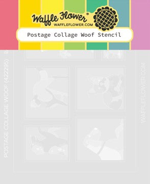 Waffle Flower - Postage Collage Woof Stencil****