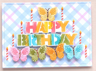 Waffle Flower - Overlapping Happy Birthday Die-n-Stencil