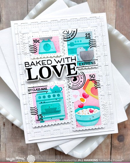 Waffle Flower Designs - Sentiments Combo - Baked With Love