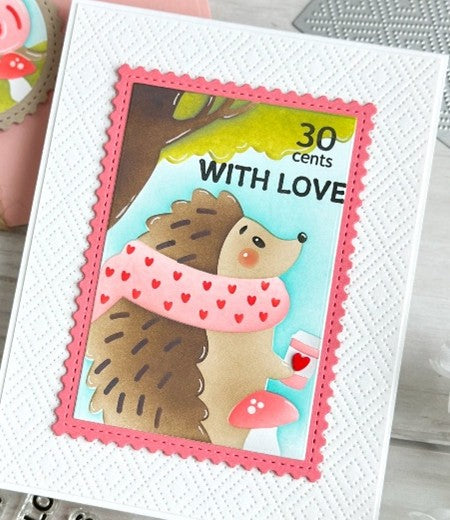 Waffle Flower - Nesting Postage Mush Love Stencil