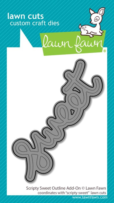 Lawn Fawn - Scripty Sweet Outline Add-on die LF4275