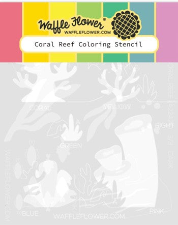 Waffle Flower - Coral Reef Stencil