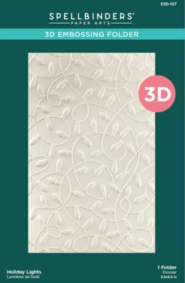 Spellbinders - Holiday Lights Embossing Folder and Stencil set (E3D107 and BD0886