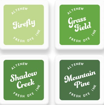 Altenew Fresh Dye Ink Cube Set - Green Valley