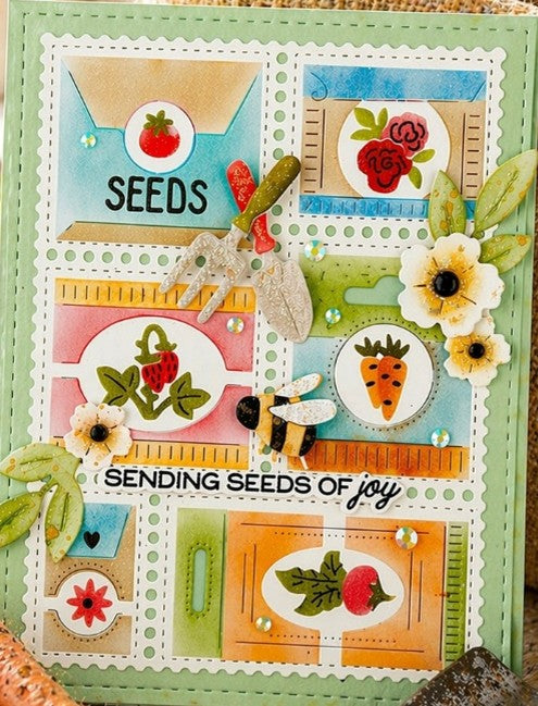 Waffle Flower - Postage Collage Gardening Add-ons die - 422484