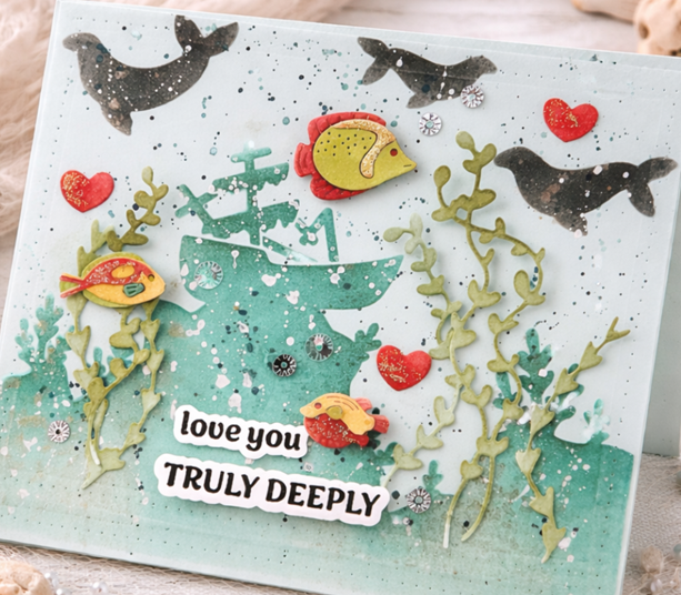 Waffle Flower - Seafloor Silhouettes Stencil