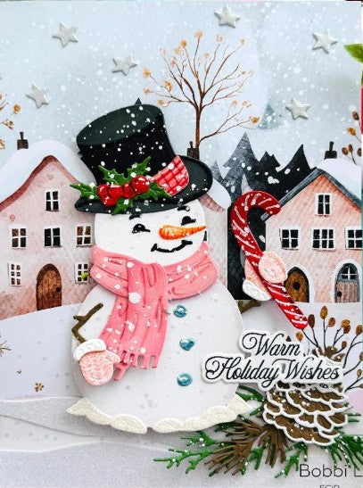 Honey Bee Dies - Lovely Layers Vintage Snowman