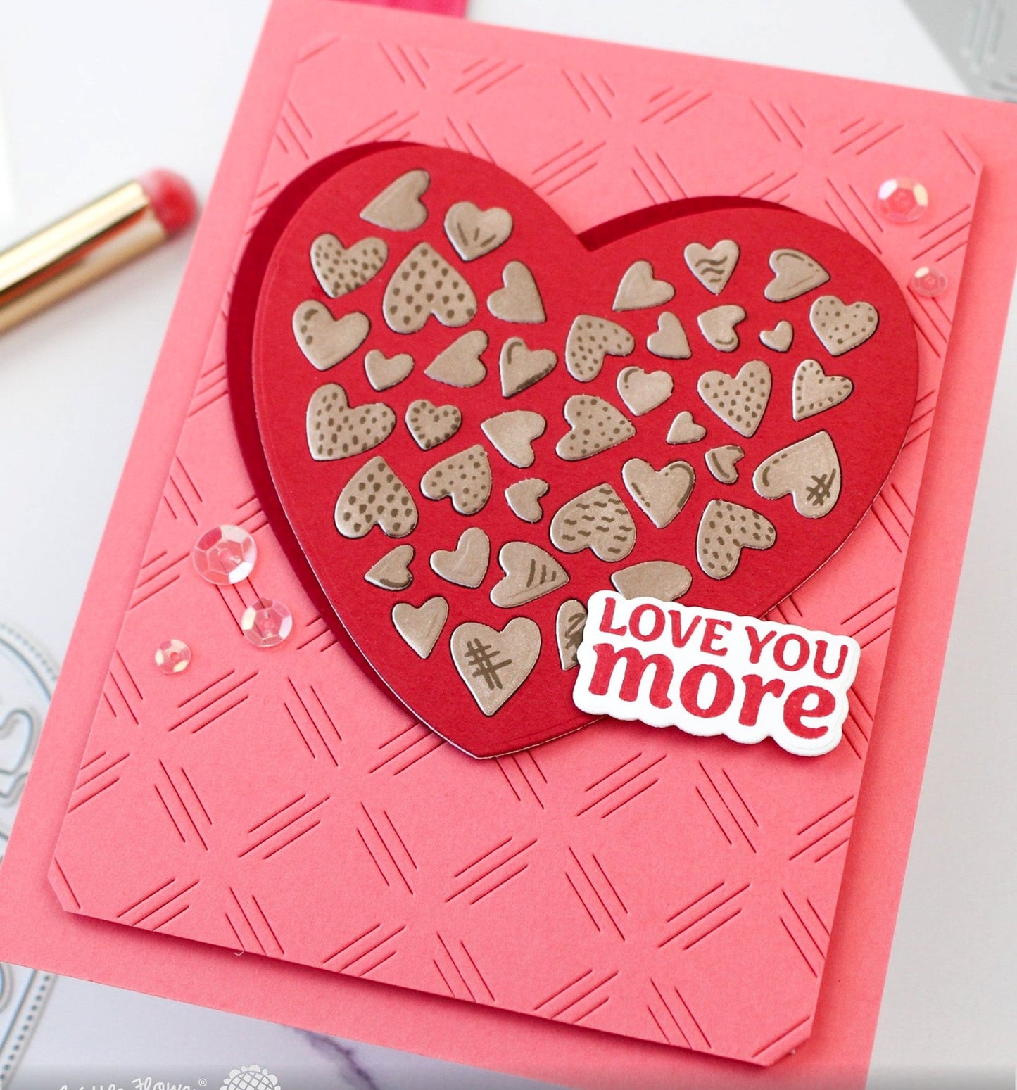 Waffle Flower - Dashed Lattice Texture die