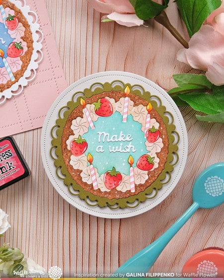Waffle Flower - Baking Fun Piped Letters Stamp set