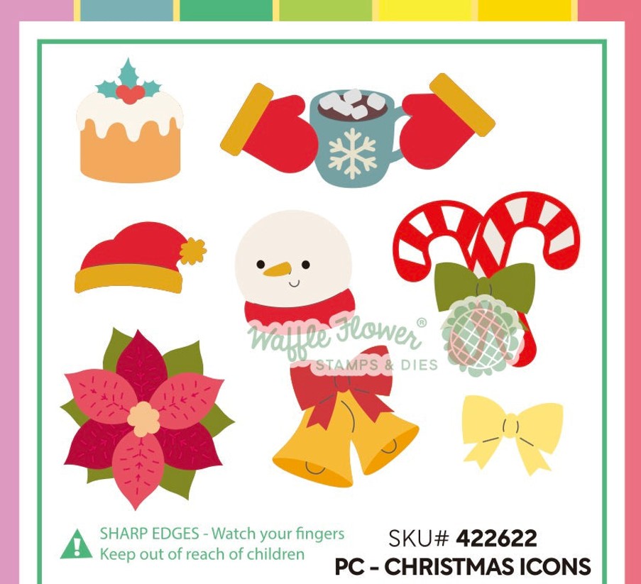 Waffle Flower - Postage Collage Christmas Icons Die