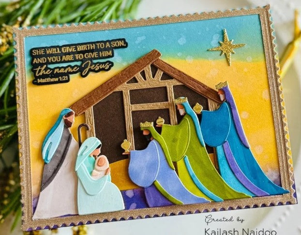 Honey Bee Dies - Lovely Layers Nativity Scene