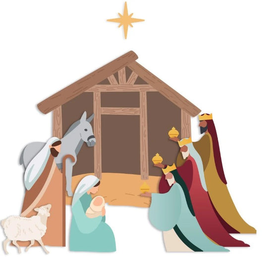 Honey Bee Dies - Lovely Layers Nativity Scene