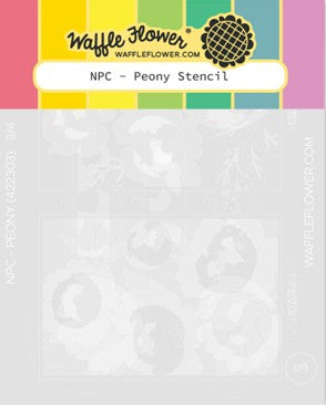 Waffle Flower - Nesting Postage Collage Peony Stencil***
