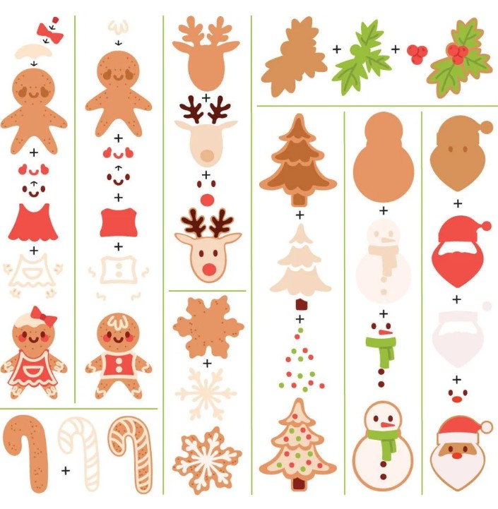 Honey Bee Dies - Lovely Layers Christmas Cookies