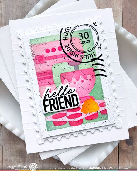 Waffle Flower - Nesting Postage Layers die