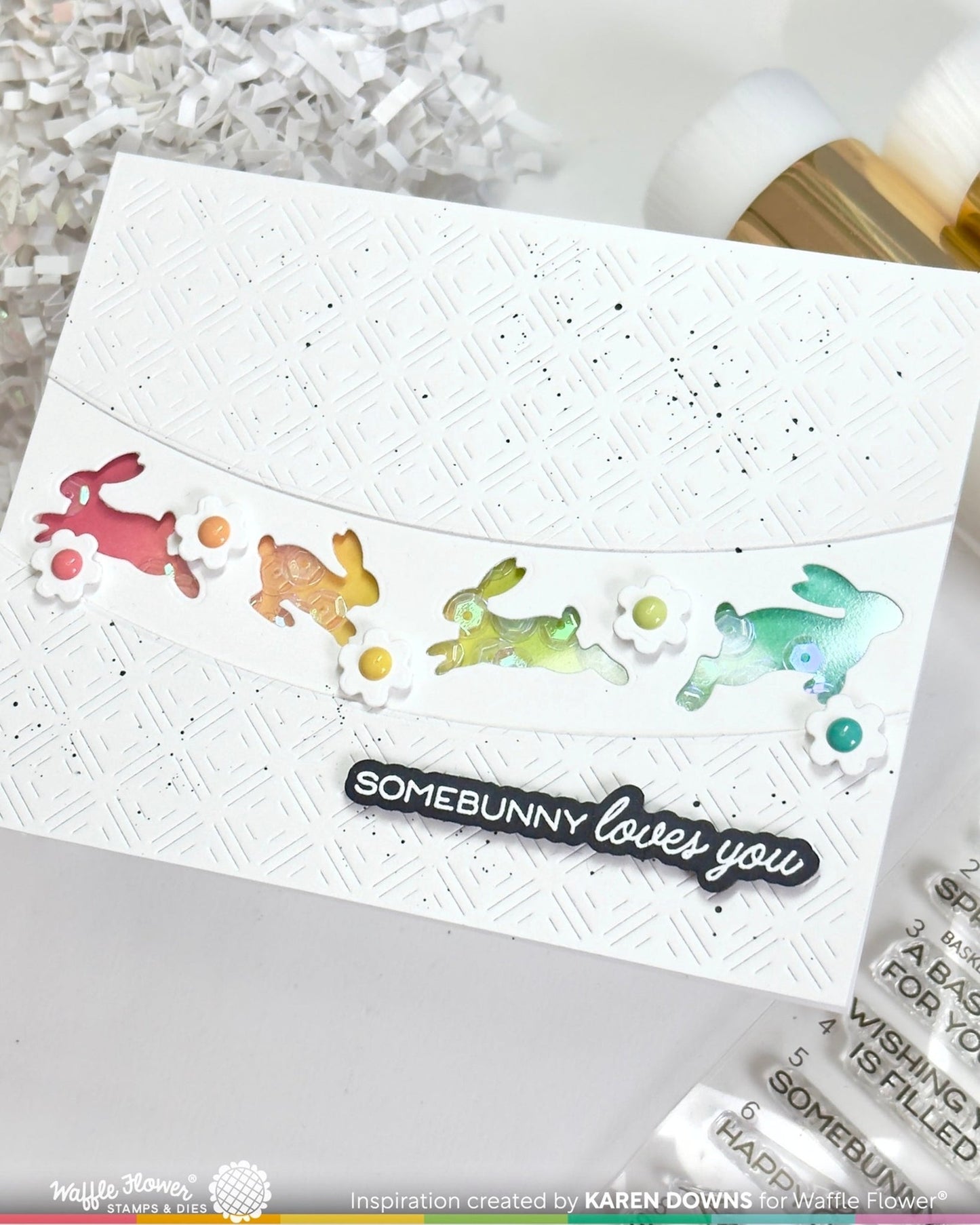 Waffle Flower Designs - Dashed Diamond Texture die***