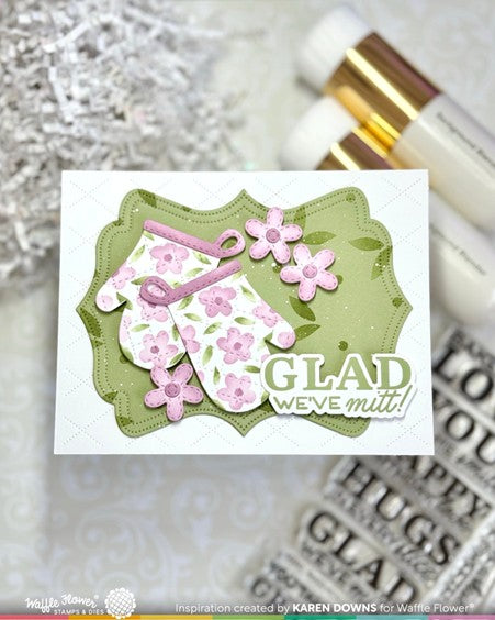 Waffle Flower Designs - Just Mitts Colouring Stencil